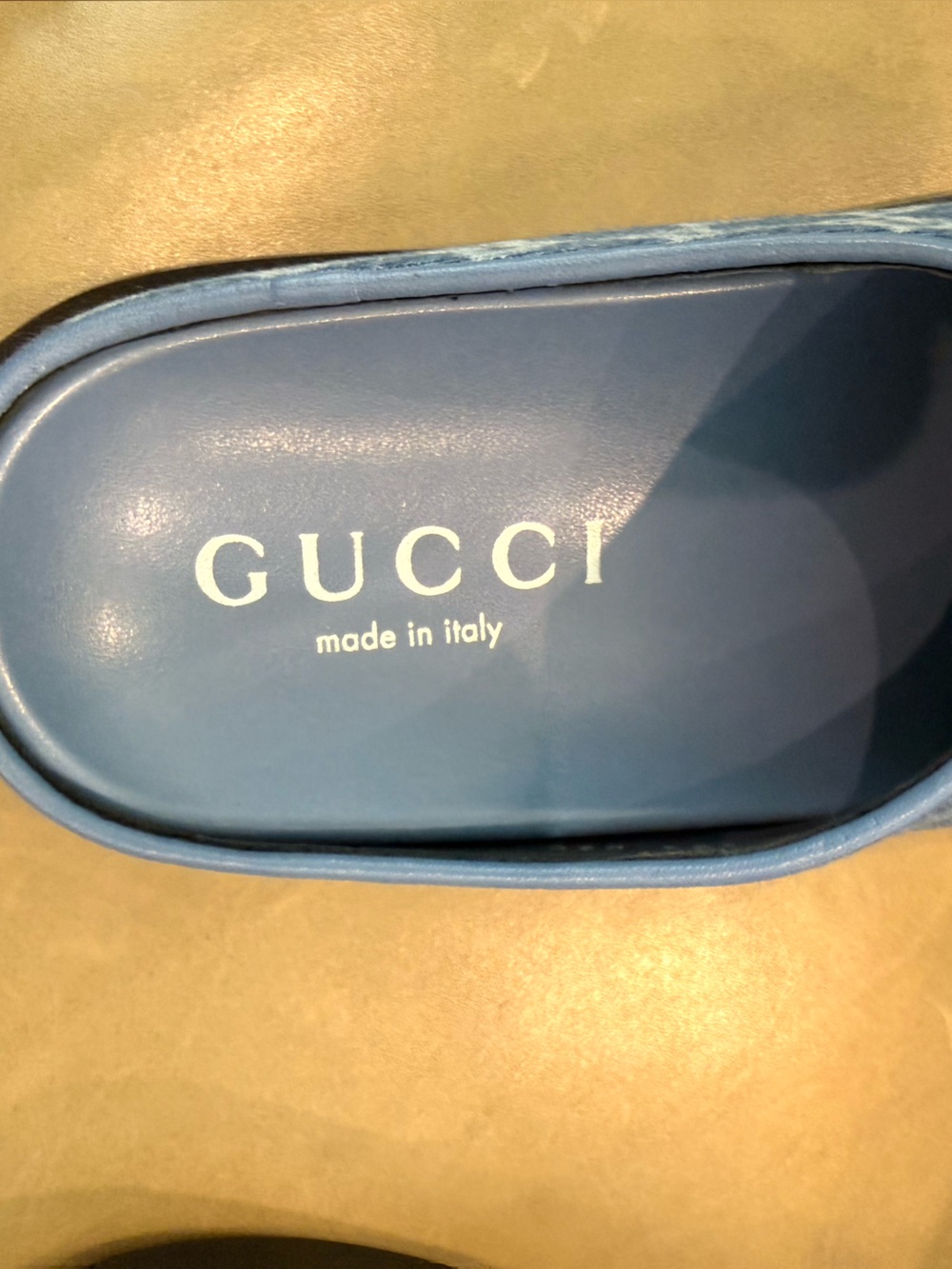 NWT Gucci - Denim mule with horsebit, size 36.5 (6.5). - Picture 6 of 9